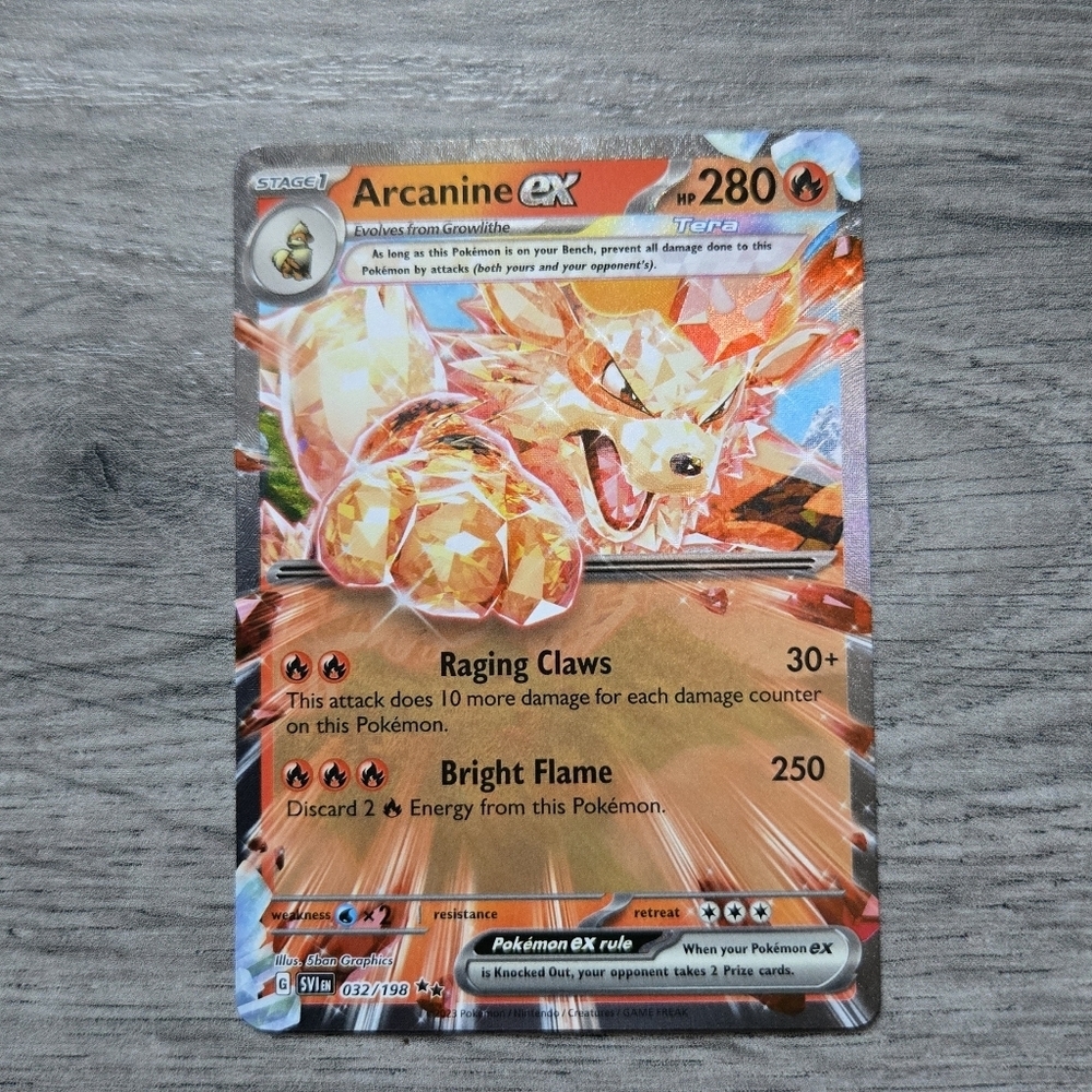 Arcanine ex #32 Pokemon Scarlet & Violet Holo Card